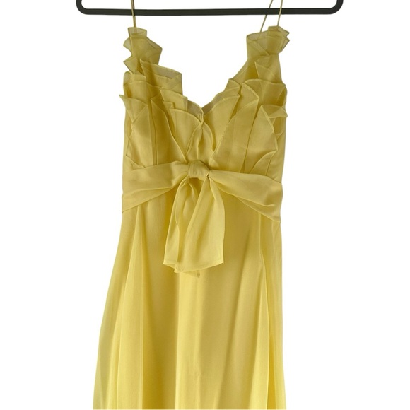 Phoebe Couture Elegant Yellow Maxi Dress Size 10 - Picture 5 of 8